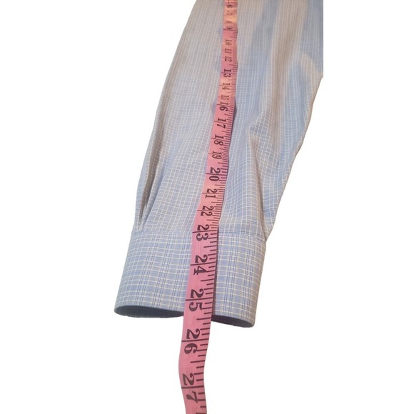 Brooks Brothers Mens Traditional Fit Button Front Shirt 16- 34 Blue Yellow Plaid - Picture 12 of 16